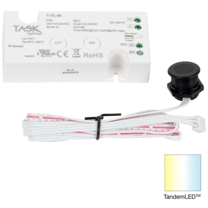 96-Watt 2-Button Tunable-White Wired Dimmer/Temperature Controller