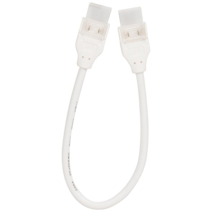 Top Bend Linking Connector with 7" wire  white