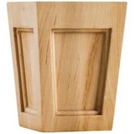3-1/2" W x 3-1/2" D x 4-1/2" H Mission Bun Foot