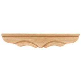 11-3/8" W x 1-3/4" D x 2-1/4" H Middle Rounded Pedestal Foot