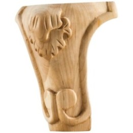 3-1/2" W x 3-1/2" D x 5" H Acanthus Leg