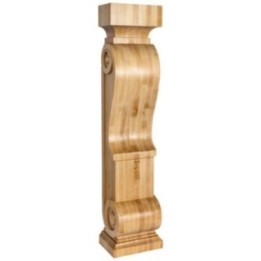 8" W x 6" D x 36" H Scandinavian Romanesque Fireplace Corbel