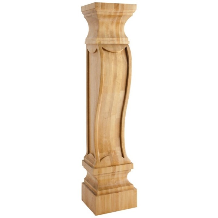 8" W x 7" D x 36" H German Romanesque Fireplace Corbel