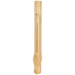 2-3/4" W x 2-3/4" D x 35-1/4" H Acanthus Corner Leg