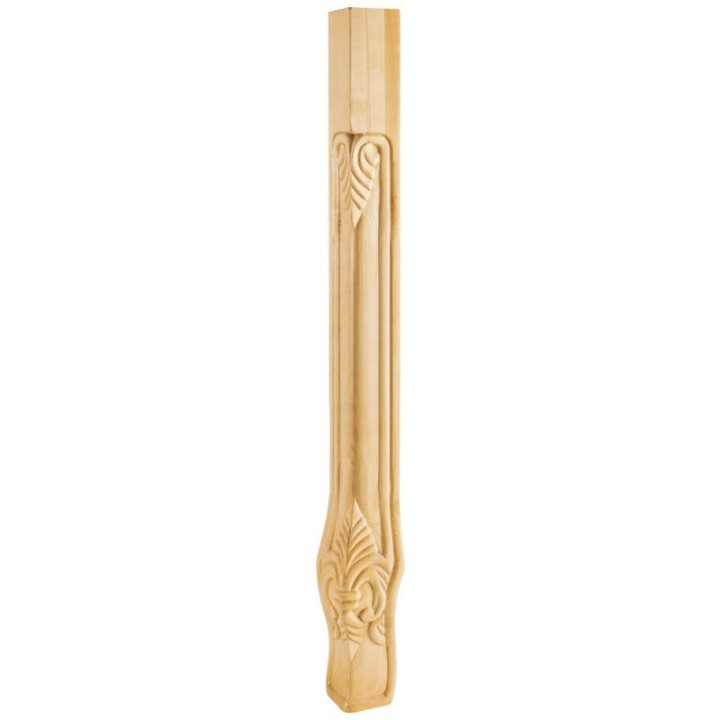 2-3/4" W x 2-3/4" D x 35-1/4" H Acanthus Corner Leg