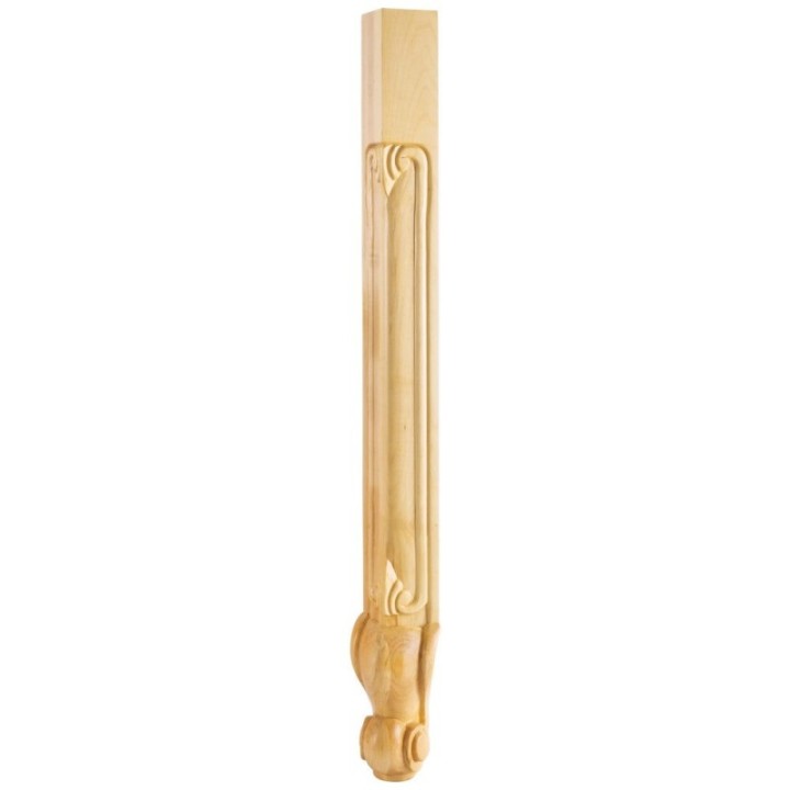 2-3/4" W x 2-3/4" D x 35-1/4" H French Cut Corner Leg