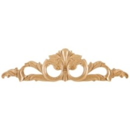 20" W x 1/4" D x 5-1/2" H Hand Carved Shell Onlay
