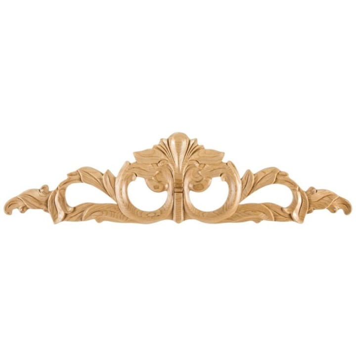 20" W x 1/4" D x 5-1/2" H Hand Carved Shell Onlay