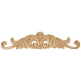 20" W x 1/4" D x 4-1/2" H Hand Carved Nouveau Onlay