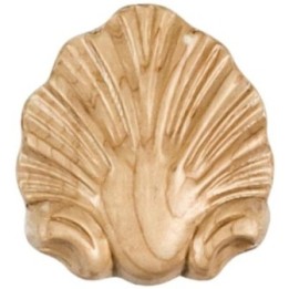 2-1/2" W x 1/2" D x 2-3/4" H Shell Appliqué
