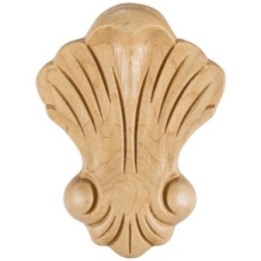 3-1/4" W x 5/8" D x 4-3/8" H Shell Appliqué