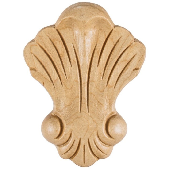 3-1/4" W x 5/8" D x 4-3/8" H Shell Appliqué