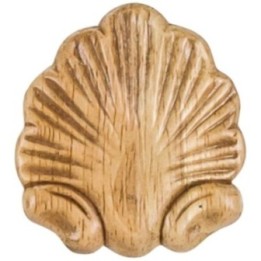 2-1/2" W x 5/16" D x 2-3/4" H Pressed Shell Appliqué