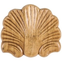 3-1/4" W x 5/16" D x 3" H Pressed Shell Appliqué