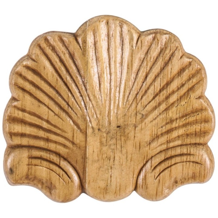 3-1/4" W x 5/16" D x 3" H Pressed Shell Appliqué