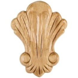 3-1/4" W x 5/16" D x 4-3/8" H Pressed Shell Appliqué