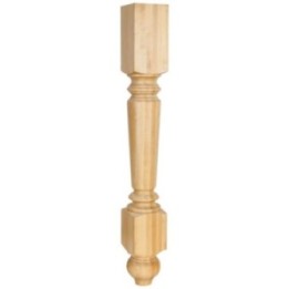 4-1/2" W x 4-1/2" D x 35-1/2" H Turned Leg
