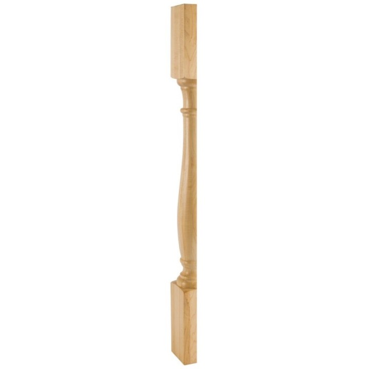 3-1/2" W x 1-3/4" D x 35-1/2" H Split Turned Post