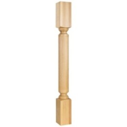 3-1/2" W x 3-1/2" D x 35-1/2" H Fluted Post