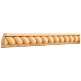 1-1/16" D x 2-3/4" H Rope Corner Moulding