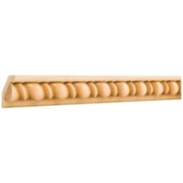 1-1/16" D x 2-3/4" H Beaded Rope Corner Moulding