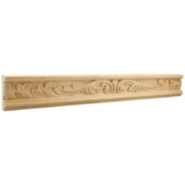1" D x 3" H Acanthus Leaf Hand Carved Moulding