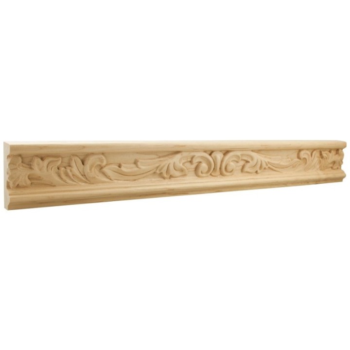 1" D x 3" H Acanthus Leaf Hand Carved Moulding