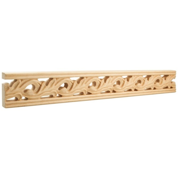 1" D x 3-1/8" H Acanthus Leaf Hand Carved Moulding