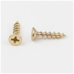 #5" x 5/8" Polished Brass Phillips Drive Coarse Thread Flat Head Screw Sold by the Box. Order 7.5 for a Box of 7 500 Screws