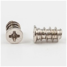 6.3 mm x 11.5 mm Nickel Plated Pozi Drive 7 mm Flat Head Euro Screw Sold by the Box. Order 4 for a Box of 4 000 Screws