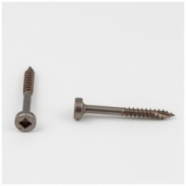 #6 x 1-1/4" Clear Brown Wax Face Frame Square Drive Type 17 Fine Thread Screw Sold by the Keg. Order 8 for a Keg o 8 000 Screws