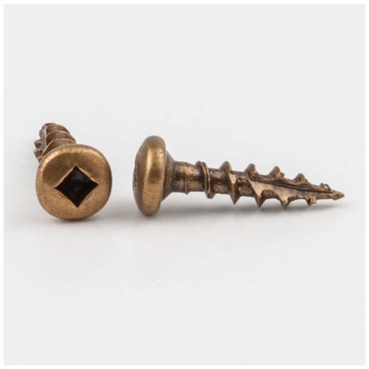 #6 x 5/8" Antique Brass Phillips Drive Coarse Thread Pan Head Screw Sold by the Keg. Order 20 for a Keg of 20 000 Screws
