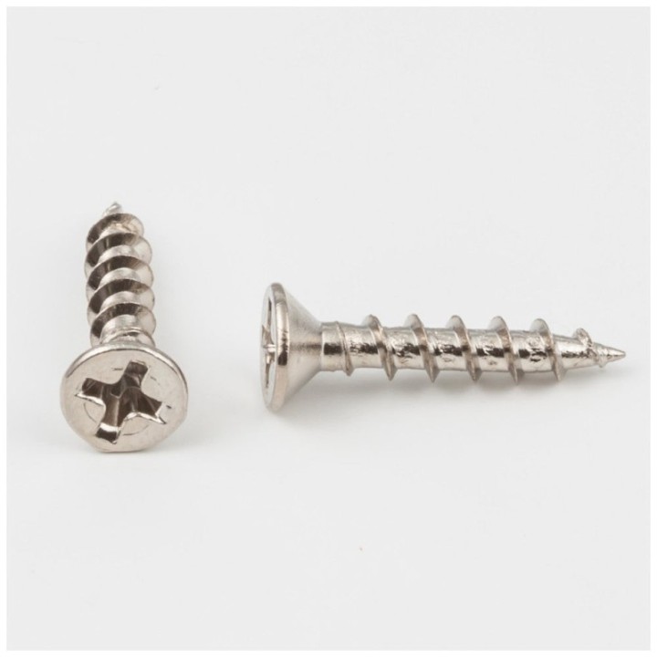 #6 x 3/4" Bright Nickel Phillips Drive Coarse Thread Flat Head Screw Sold by the Box. Order 5 for a Box of 5 000 Screws