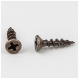 #6 x 5/8" Antique Brass Phillips Drive Type 17 Coarse Thread Flat Head Screw Sold by the Box. Order 6 for a Box of 6 000 Screws