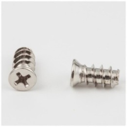 6.3 mm x 13 mm Nickel Plated Phillips Drive 7.5 mm Flat Head Euro Screw Sold by the Box. Order 3 for a Box of 3 000 Screws