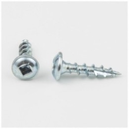#8 x 3/4" Zinc Plated Type 17 Square Drive Coarse Thread Pan Washer Head Screw Sold by the Keg. Order 11 for 11 000 Screws