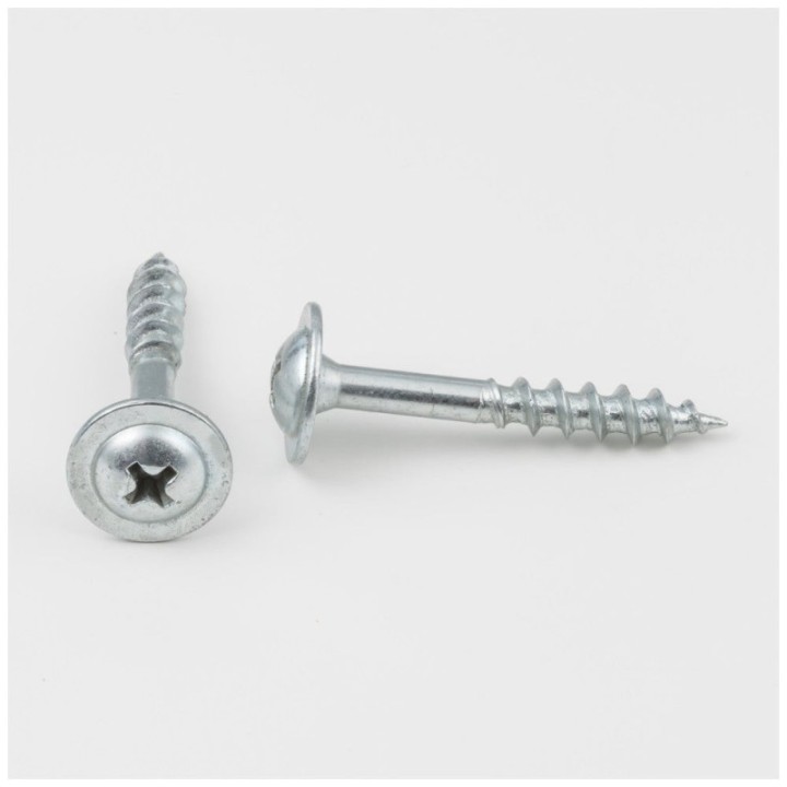 #8 x 1-1/4" Zinc Plated Phillips Drive Coarse Thread Large Washer Head Screw Sold by the Keg. Order 5 for a Keg of 5 000 Screws