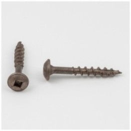 #8 x 1-1/4" Clear Brown Wax Type 17 Square Drive Coarse Thread Pan Washer Head Screw Sold by the Keg. Order 6 for a Keg of 6 000