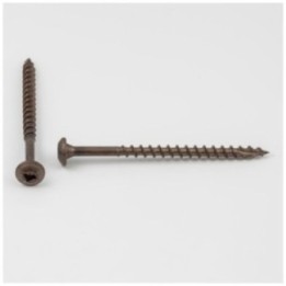 #8 x 2" Clear Brown Wax Type 17 Square Drive Coarse Thread Pan Washer Head Screw Sold by the Keg. Order 3.5 for a Keg of 3 500