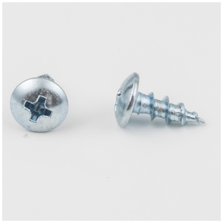 #8 x 7/16" Zinc Plated Phillips Drive Coarse Thread Truss Head Screw Sold in White Boxes of 500 pcs.