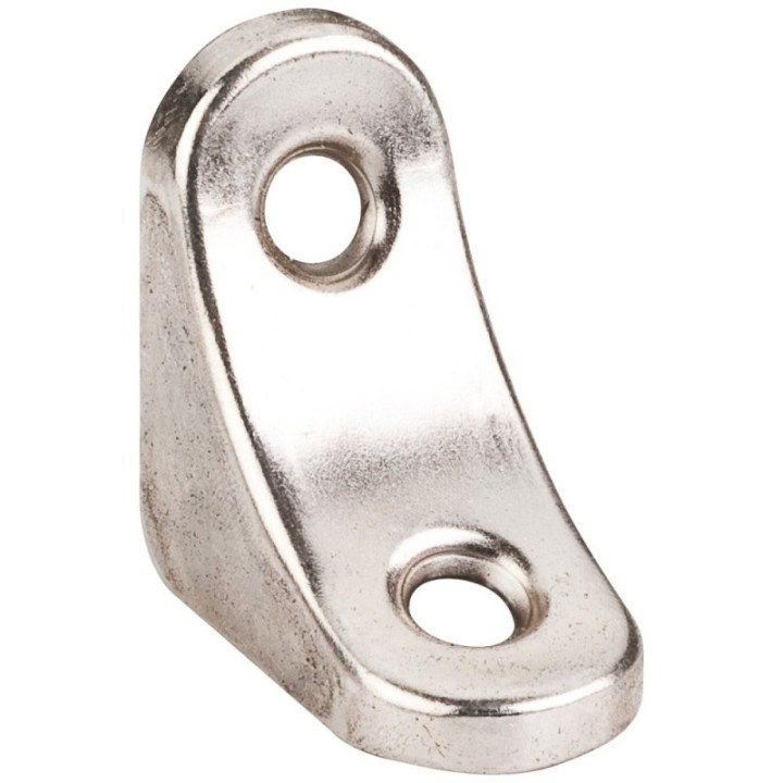 1-3/8" x 1-3/8" x 3/4" Bright Nickel Church Pew Bracket