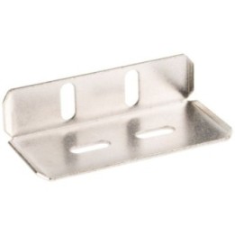 2" x 1" x 5/8" Bright Nickel Drawer Front Adjustment Bracket