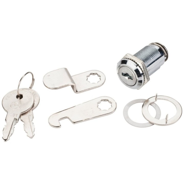 1-1/2" Length Chrome Cam Lock - Keyed Different