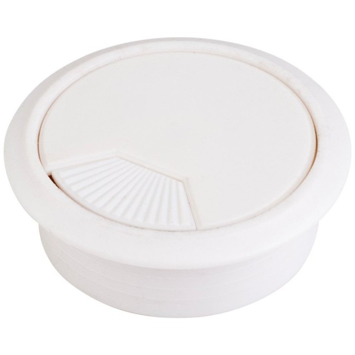 White 3 Piece Spring Grommet for 60 mm Diameter Hole
