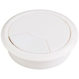 White 3 Piece Adj. Spring Closure Grommet for 75 mm Diameter Hole