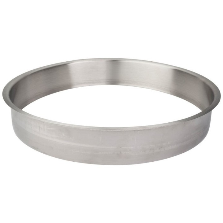12" Diameter 2" Height Brushed Stainless Steel Trash Can Ring