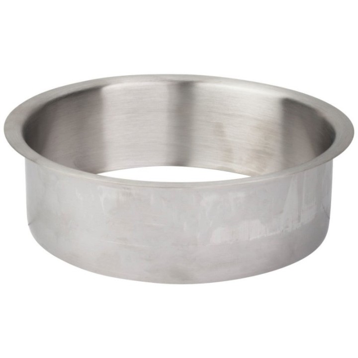 6" Diameter 2" Height Brushed Stainless Steel Trash Can Ring