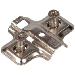 HR MAX™ Standard Duty 0 mm Non-Cam Adjustable Steel Plate with Euro Screws for 500 Series Euro Hinges
