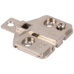 HR MAX™ Heavy Duty 0 mm Cam Adjustable 3 Hole Zinc Die Cast Plate for 500 Series Euro Hinges