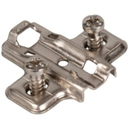 HR MAX™ Standard Duty 2 mm Non-Cam Adj Steel Plate with Euro Screws for 700  725  900 and 1750 Series Euro Hinges